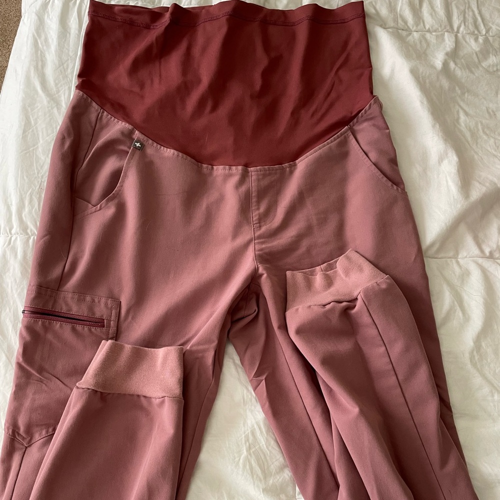 Figs Zamora Maternity Jogger Scrub Mauve REGULAR HEIGHT